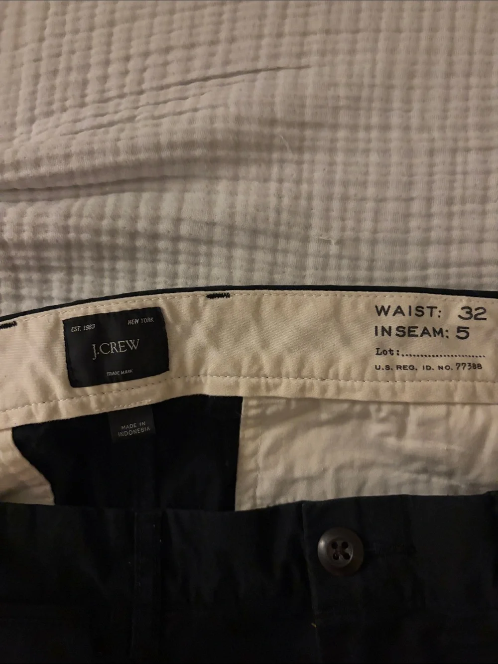 J. Crew Men's Black Chino Shorts - 5” In-Seam